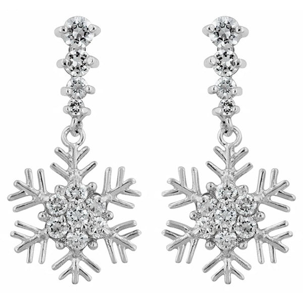 Snowflake Drop Earrings