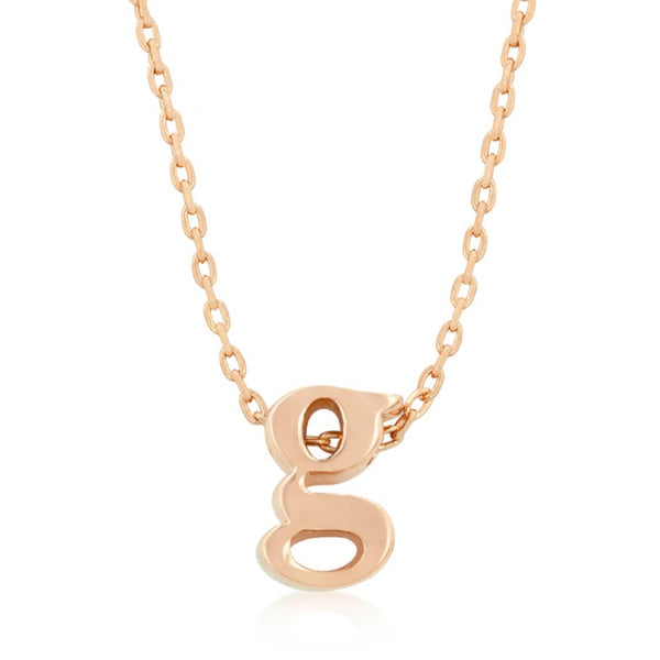 Rose Gold Initial G Pendant