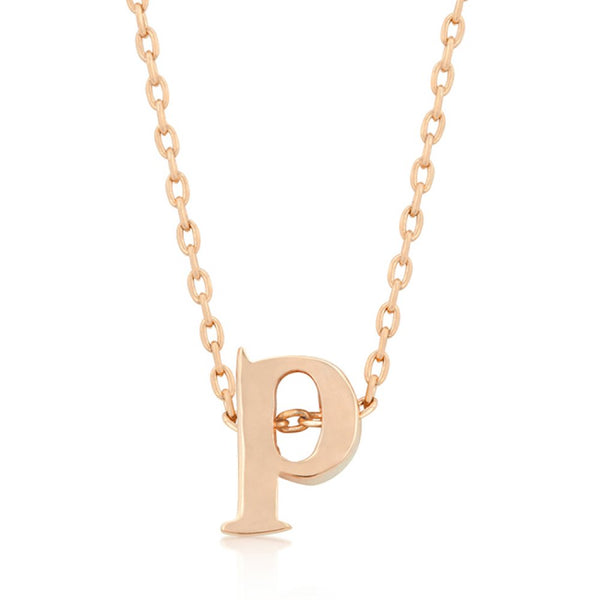 Rose Gold Initial P Pendant