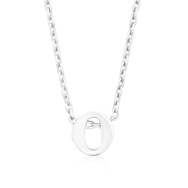 Silvertone Initial O Pendant