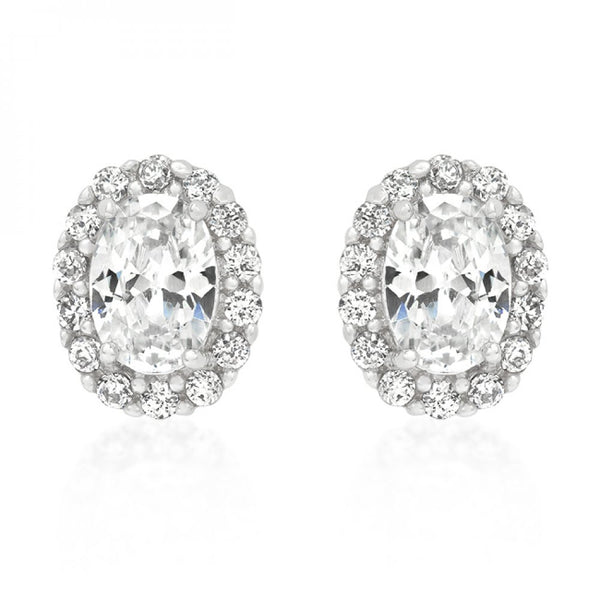 Clear Stone Estate Earrings