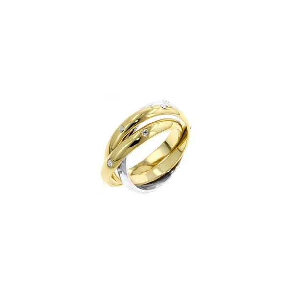 Three Ring Two-tone Finish Eternity Set