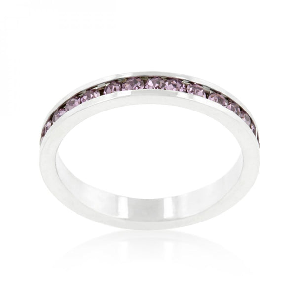 Stylish Stackables With Lavender Crystal Ring