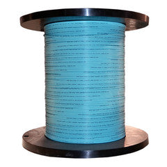 Bulk Plenum Zipcord Fiber Optic Cable, Multimode, Duplex, 50/125, OM3, Aqua, Spool, 1000 foot