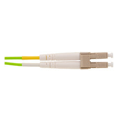 OM5 Wideband Multi-mode Fiber Optic Cable, LC/LC, WDM, Duplex, Lime Green, 50/125, 1 meter (3.3 foot)