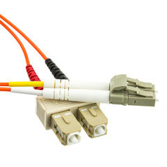 LC/SC OM1 Multimode Duplex Fiber Optic Cable, 62.5/125, 4 meter (13.1 foot)