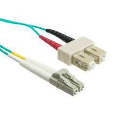 10 Gigabit Aqua LC/SC OM3 Multimode Duplex Fiber Optic Cable, 50/125, 7 meter (22.9 foot)