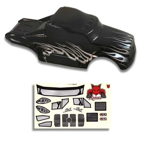 Redcat Racing 88035 1/10 Semi Truck Body Black and Silver 