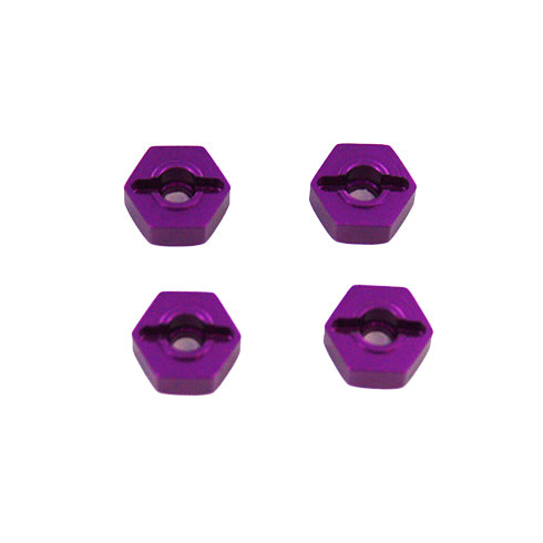 Redcat Racing 02134 Purple Aluminum Wheel Hex, 12mm (4pcs) ~ 