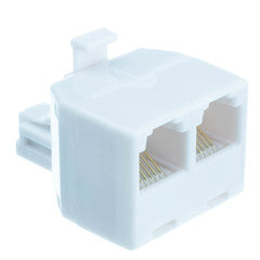 Phone Splitter (Straight), RJ11/RJ12 Male to two RJ11/RJ12 Female