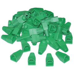 RJ45 Strain Relief Boots, Green, 50 Pieces Per Bag