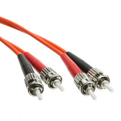 ST/ST OM1 Multimode Duplex Fiber Optic Cable, 62.5/125, 10 meter (33 foot)